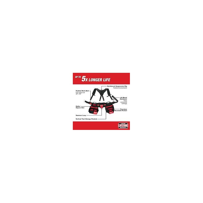 Electricians Adjustable Work Belt and X-Large Padded Rig