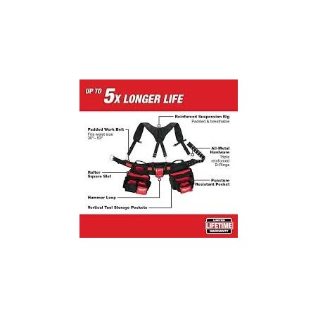 Electricians Adjustable Work Belt and X-Large Padded Rig